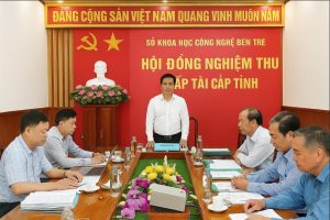 Nghiệm thu đề tài: Giải pháp xử lý vật liệu nạo vét để làm nền đường giao thông nông thôn và san lấp mặt bằng trên địa bàn tỉnh Bến Tre